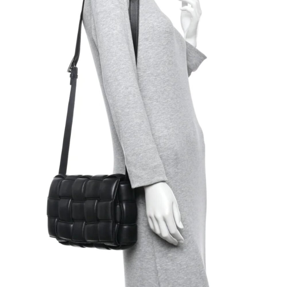 Gently Used authentic BOTTEGA VENETA Padded Cassette Crossbody Bag Black - Picture 3 of 11